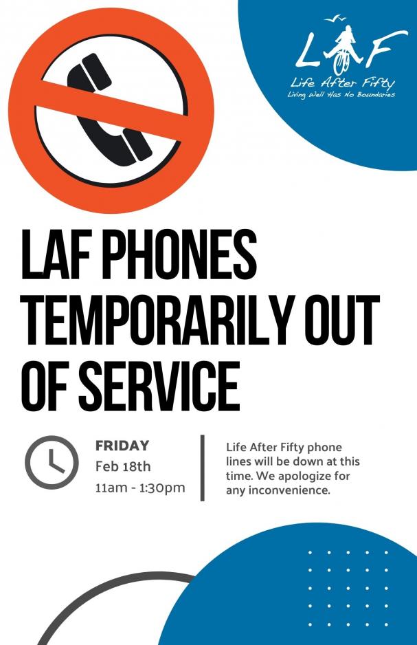 Phone lines will be down on Friday